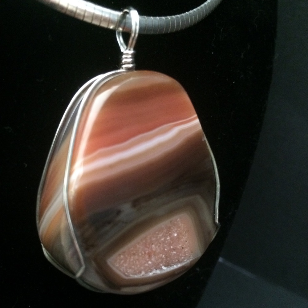 Agate Druzy Pendant